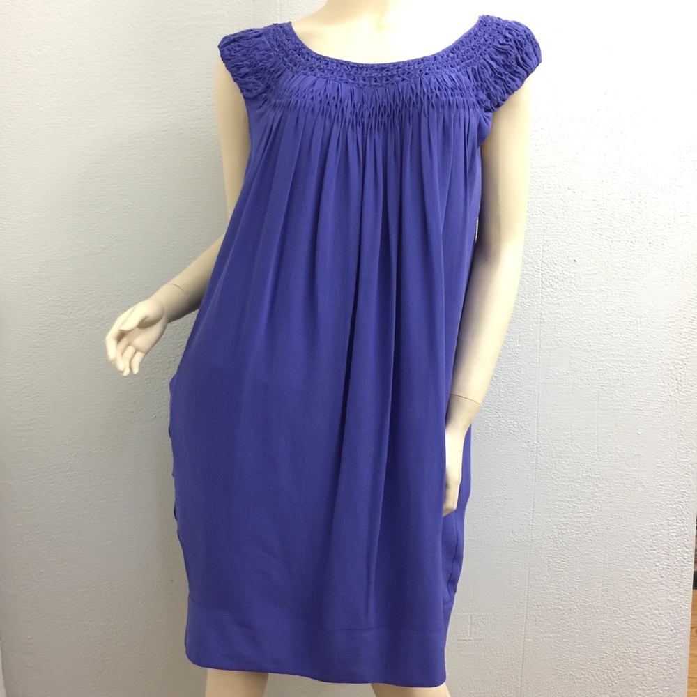$320nwt VINCE silk comfy pockets dress smock ruche